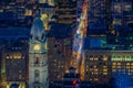 Top view of downtown skyline Philadelphia in Pennsylvania, USA Royalty Free Stock Photo