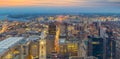 Top view of downtown skyline Philadelphia in Pennsylvania, USA Royalty Free Stock Photo