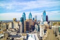 Top view of downtown skyline Philadelphia