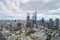 Top View of Downtown Skyline Philadelphia USA and City Hall. Philadelphia City Center, Pennsylvania. Business Financial District Royalty Free Stock Photo