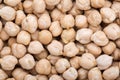Top view of dried chickpeas. Food background.  Close-up Royalty Free Stock Photo