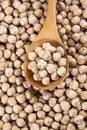 Top view of dried chickpeas. Raw chickpeas as background. Close-up Royalty Free Stock Photo