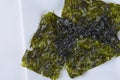 Top view of dried nori seaweed Royalty Free Stock Photo