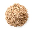 Top view of dried pearl barley heap Royalty Free Stock Photo