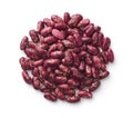 Top view of dried red speckled kidney beans Royalty Free Stock Photo