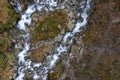 two rapids of mountain river with stones. nature background Royalty Free Stock Photo