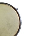 Top view of drum leather isolated on white background. Royalty Free Stock Photo