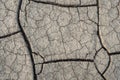 Top view dry soil cracking. Natural dry soil texture, theme arid area Royalty Free Stock Photo
