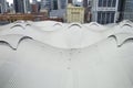 Top view of Dune-like roof of Southern Cross Station in Docklands, Melbourne Royalty Free Stock Photo