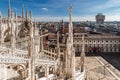 Top view from Duomo Royalty Free Stock Photo