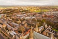 A top view of Durham city. This picture was taken on Durham tower which is a part of Durham Cathedral, England