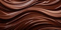 Top view elegance background of melted dark chocolate with delicate smooth waves for wallpaper and design Royalty Free Stock Photo