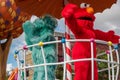 Top view of Elmo and Rosita in Sesame Street Party Parade at Seaworld 4. Royalty Free Stock Photo