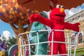 Top view of Elmo and Rosita in Sesame Street Party Parade at Seaworld 3 Royalty Free Stock Photo