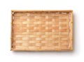 Bamboo woven rectangle packaging tray