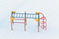 Top view of empty children playground Royalty Free Stock Photo