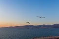 Top view empty Izmir Konak during sunset