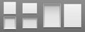 Top view empty open and closed white boxes mockup Royalty Free Stock Photo