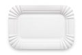 Top view of empty paper plate Royalty Free Stock Photo