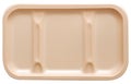 Top view of empty tray isolated on background Royalty Free Stock Photo