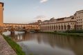 panoramic aerial view of the city of florence at sunset Royalty Free Stock Photo
