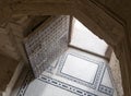 Top view of the entrance of the Citadel of Qaitbay, Alexandria, Royalty Free Stock Photo