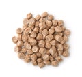 Top view of extruded wheat bran pellets