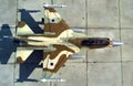 Top view of F-16 of Israeli air force parking.