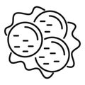 Top view falafel icon outline vector. Cooking food