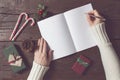 Writing a letter to Santa Royalty Free Stock Photo