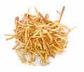 Top view of finger root Krachai Thai herb on white background Royalty Free Stock Photo