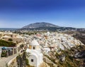 Top view on Fira town, Santorini island