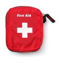 Top view of first aid kit bag Royalty Free Stock Photo