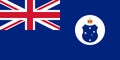 Top view of flag Australasian team for Olympic games, Australia. Australian travel and patriot concept. no flagpole. Plane design