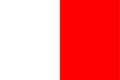 Top view of flag Bari, Italy. italian travel and patriot concept. no flagpole. Plane design, layout. Flag background