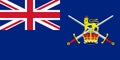 Top view of flag of British Army Ensign . flag of united kingdom of great Britain, England. no flagpole. Plane design, layout.