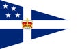 Top view of flag Burgee of rnzys New Zealand. New Zealand patriot and travel concept. no flagpole. Plane design, layout. Flag Royalty Free Stock Photo