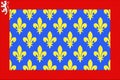 Top view of flag department of Sarthe, France. French travel and patriot concept. no flagpole. Plane design, layout. Flag