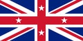 Top view of flag Governor 1869 New Zealand. New Zealand patriot and travel concept. no flagpole. Plane design, layout. Flag