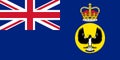 Top view of flag Governor of South Australia, Australia. Australian travel and patriot concept. no flagpole. Plane design, layout