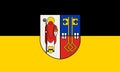 Top view of flag of Krefeld . Federal Republic of Germany. no flagpole. Plane design, layout. Flag background