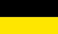 Top view of flag of Munich striped . Federal Republic of Germany. no flagpole. Plane design, layout. Flag background