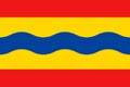 Top view of flag Overijssel, Netherlands. Dutch travel and patriot concept. no flagpole. Plane design, layout. Flag background