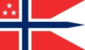 Top view of flag Rank a Vice Admiral of the Royal Norwegian Navy, Norway. Norwegian patriot and travel concept. no flagpole. Plane