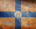 Top view of flag Standard of a Prince sons of Margriet, Netherlands. retro flag with grunge texture. Dutch travel and patriot