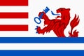 Top view of flag Terneuzen, Netherlands. Dutch travel and patriot concept. no flagpole. Plane design, layout. Flag background