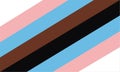 Top view of flag of trans and nonbinary pride, no flagpole. Plane design, layout. Flag background. Freedom and love concept. Pride