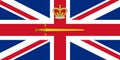 Top view of flag of United Kingdom Lord Lieutenant . flag of united kingdom of great Britain, England. no flagpole. Plane design,