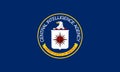 Top view of flag of United States Central Intelligence Agency, CIA, no flagpole. Plane design, layout. Flag background