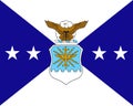Top view of flag of Vice Chief of Staff of the Air Force, no flagpole. Plane design, layout. Flag background